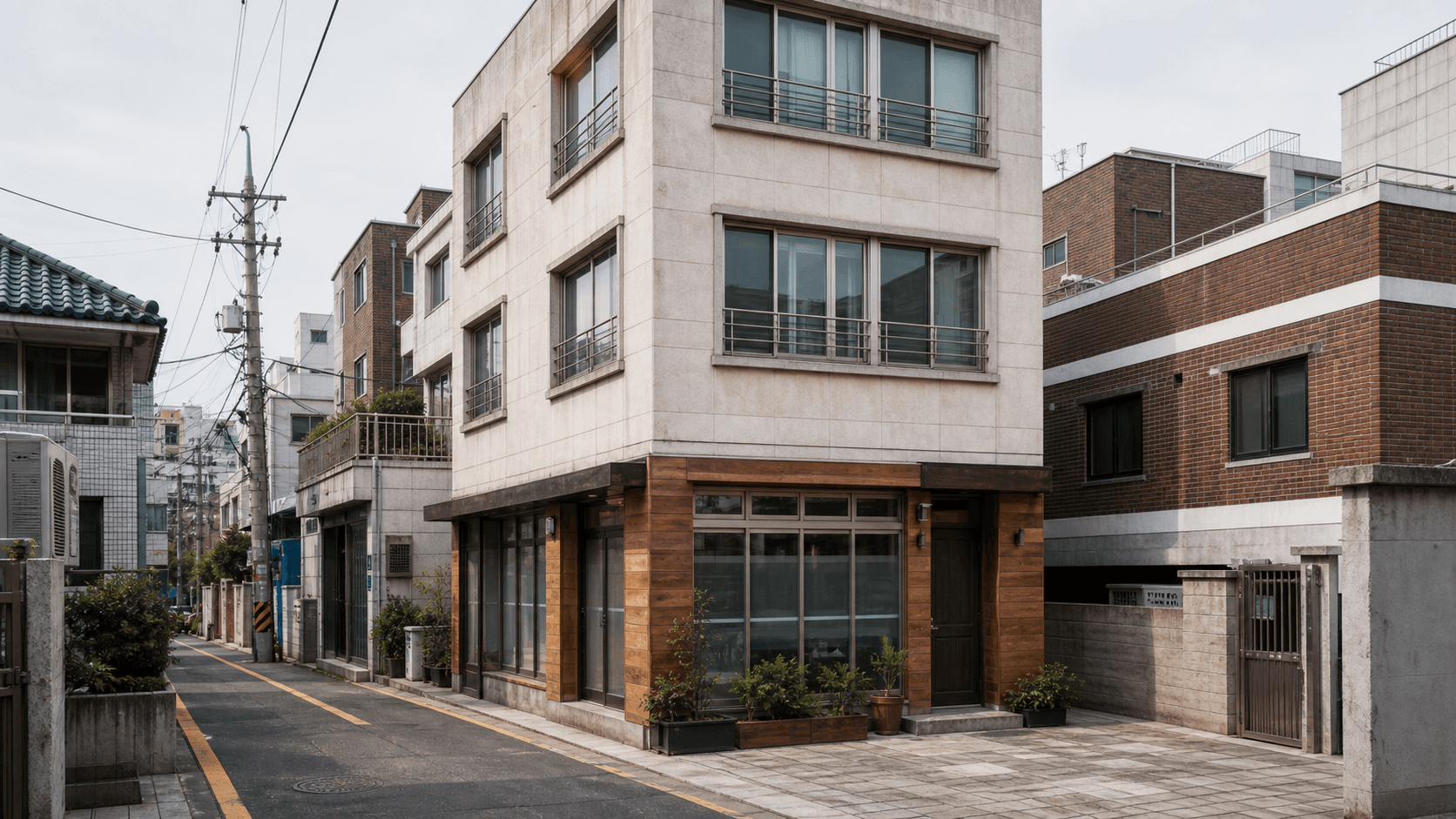 재제조 자재를 활용한 리모델링 후 꼬마빌딩 조감도